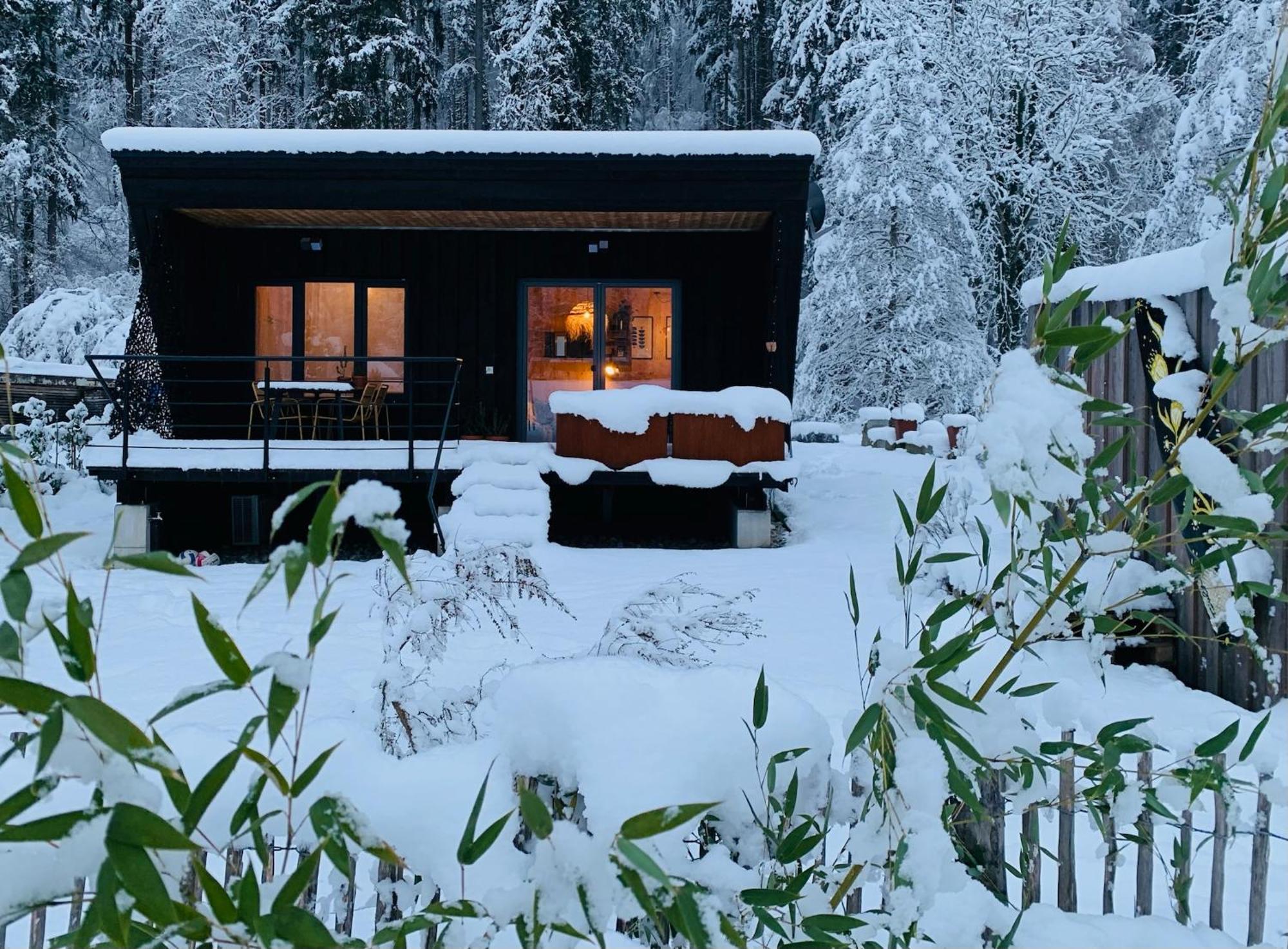 Hjem - Tiny Homes Direkt Am Wald Zwischen Allgaeu & Bodensee Bergatreute Exteriér fotografie